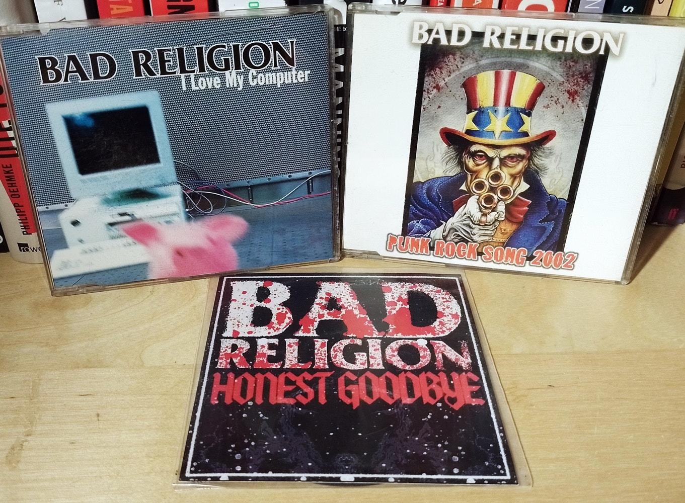 3 Bad Religion promo CD singles, I Love my Computer, Punk Rock Song 2002 and Honest Goodbye